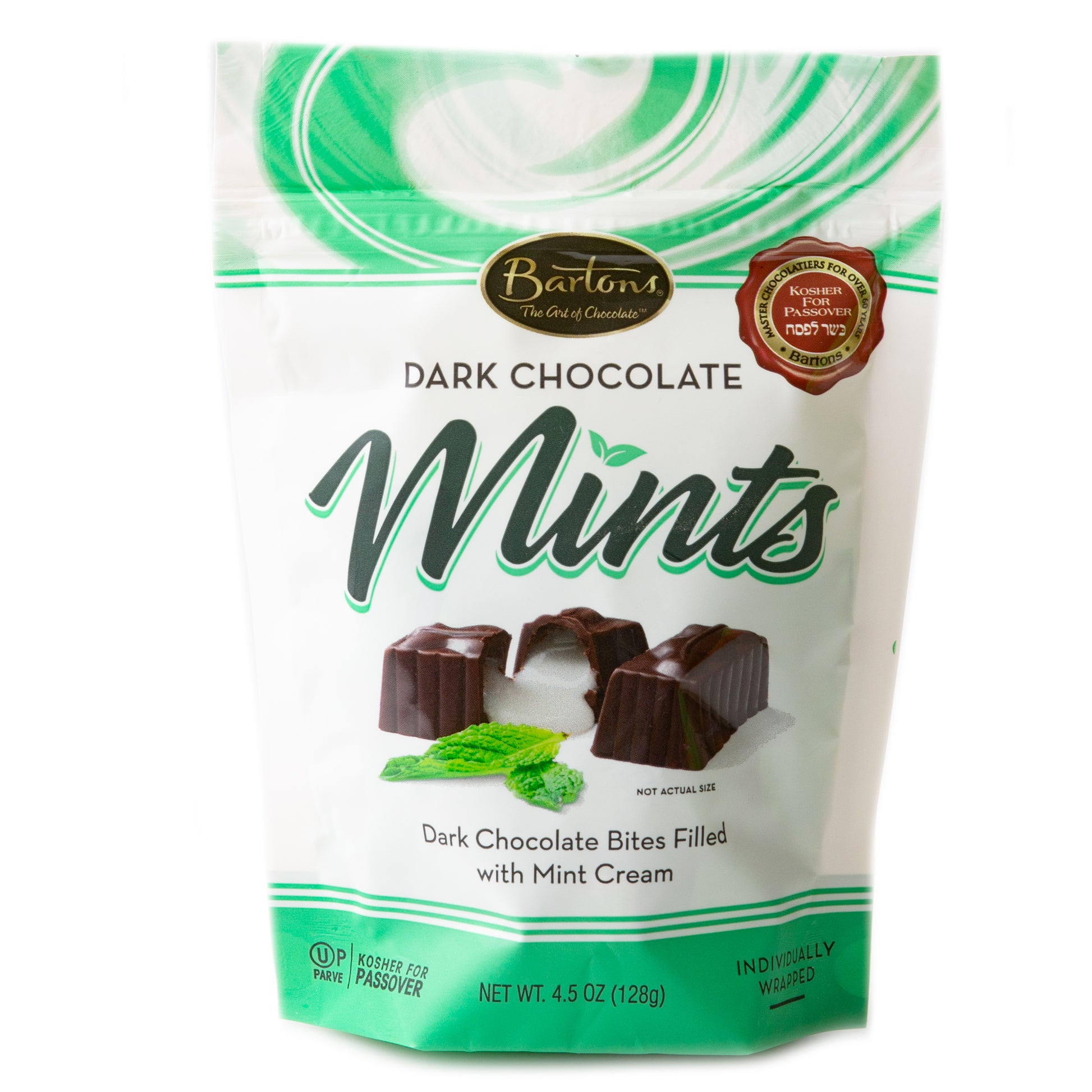 Bartons Dark Chocolate Mint Cream Bites - 4.5oz Bag