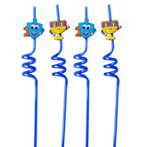 Hanukkah Dreidels and Menorahs Crazy Straws