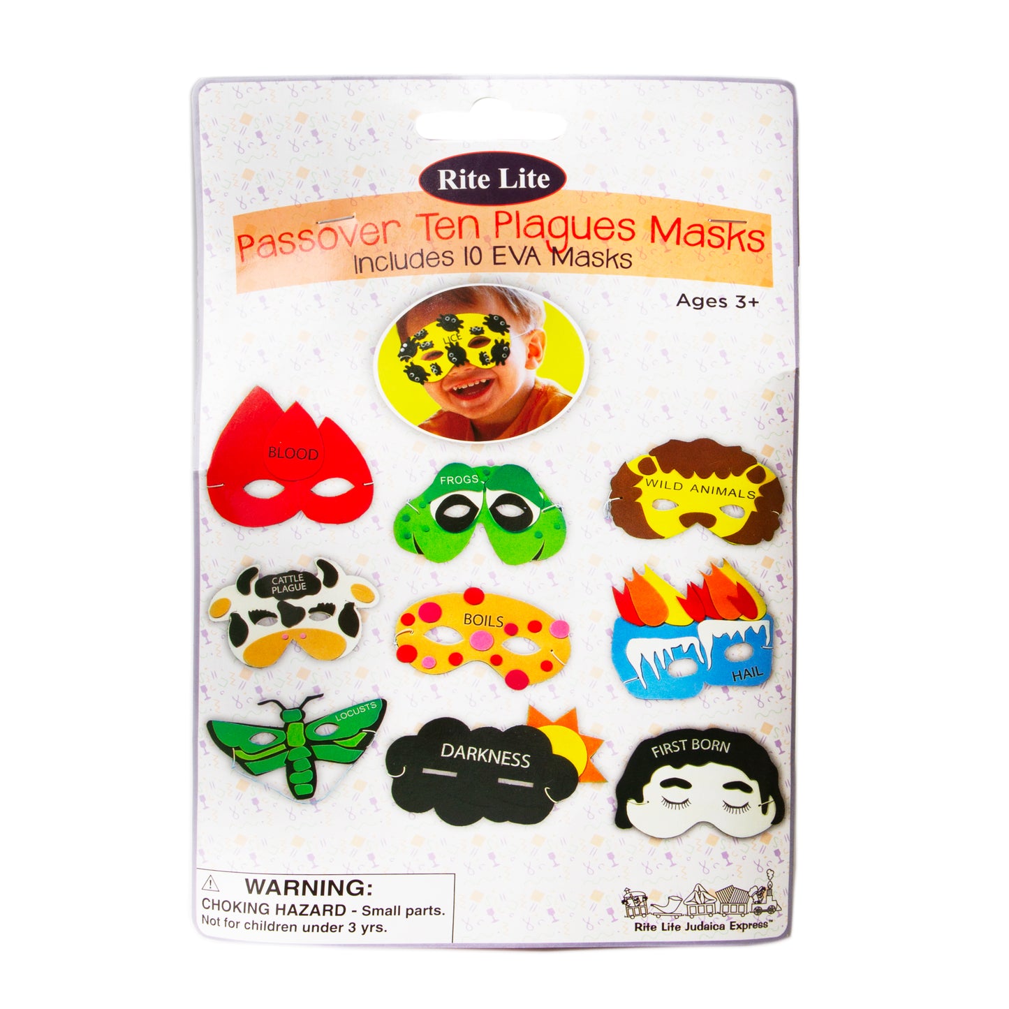 Passover Ten Plagues Kids Masks