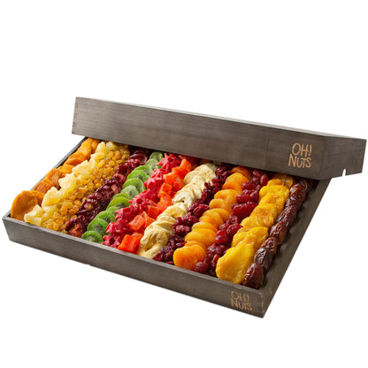 XL Dreid Fruits Large Selection Wooden Gift Tray