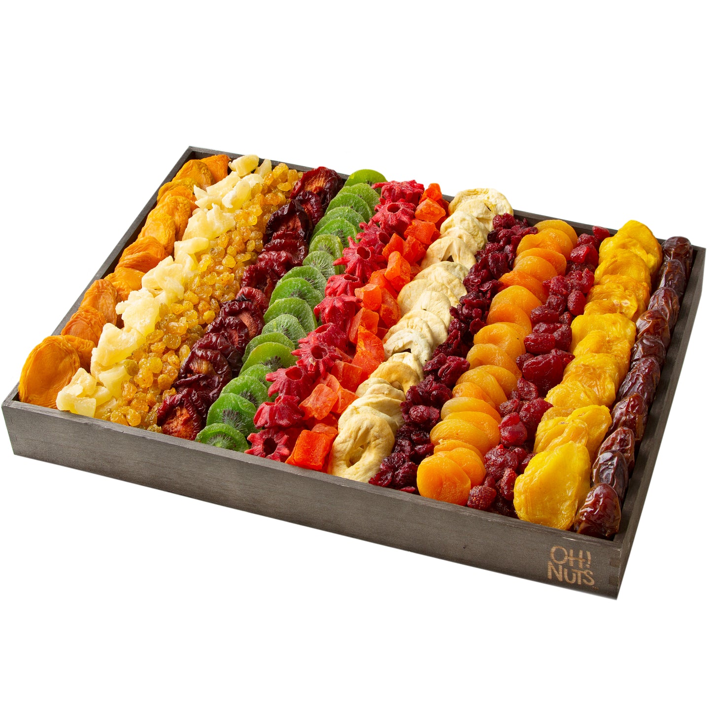 XL Dreid Fruits Large Selection Wooden Gift Tray