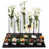 Elegant Fresh Flowers Test Tube Vase Chocolate & Nuts Gift Basket