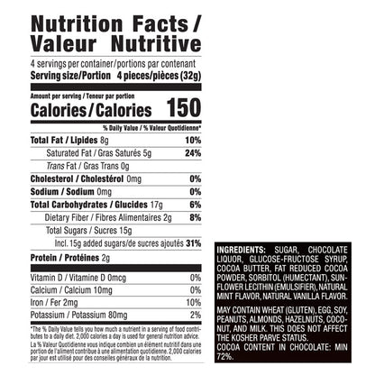 Minuettes - Dark 72% Cacao Chocolate Mint