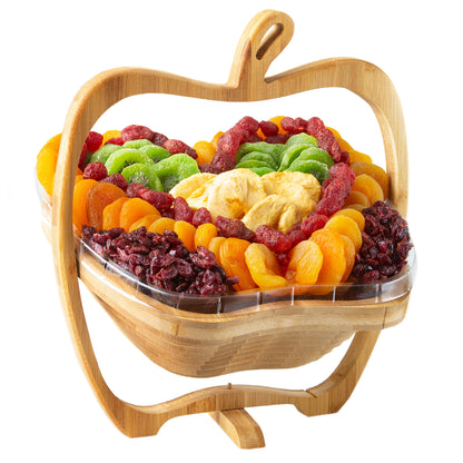 Valentines Day Heart Dried Fruit Apple Wooden Collapsible Bowl