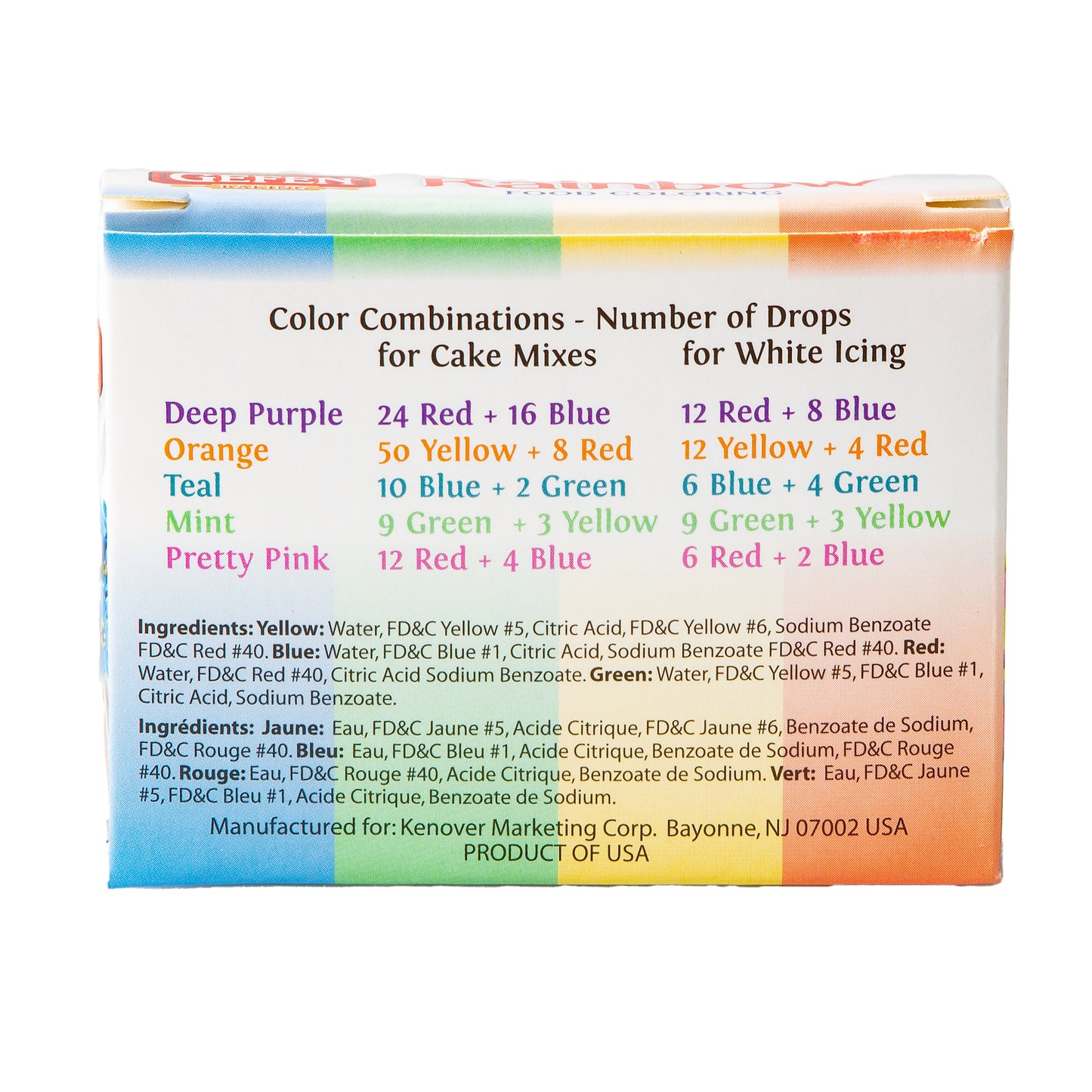 Passover Rainbow Food Coloring