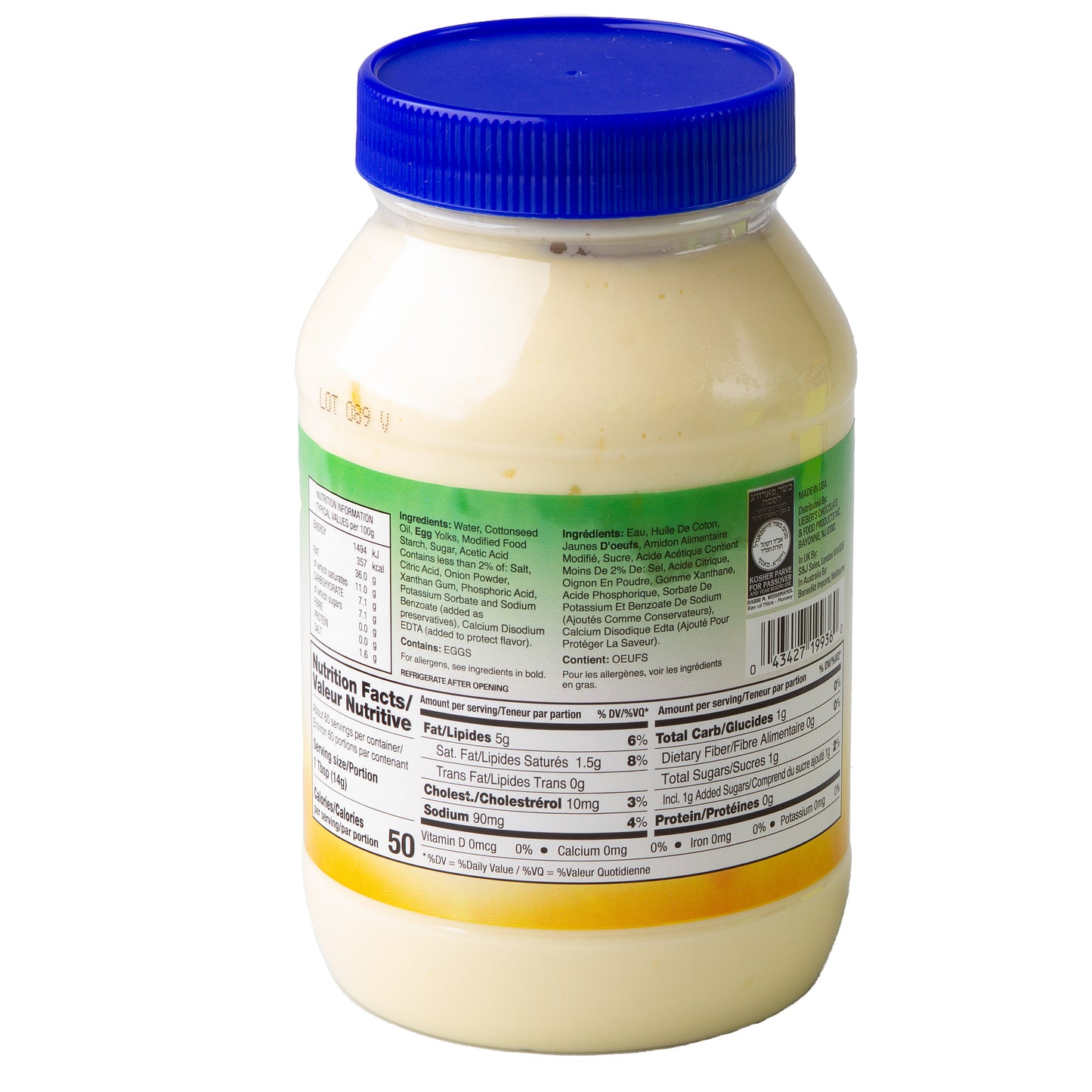Passover Lite Mayonnaise - 30 Fl Oz