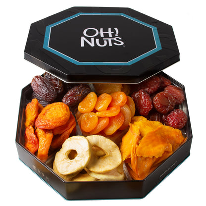Oh! Nuts 7 Section Assorted Dried Fruits Gift Tin