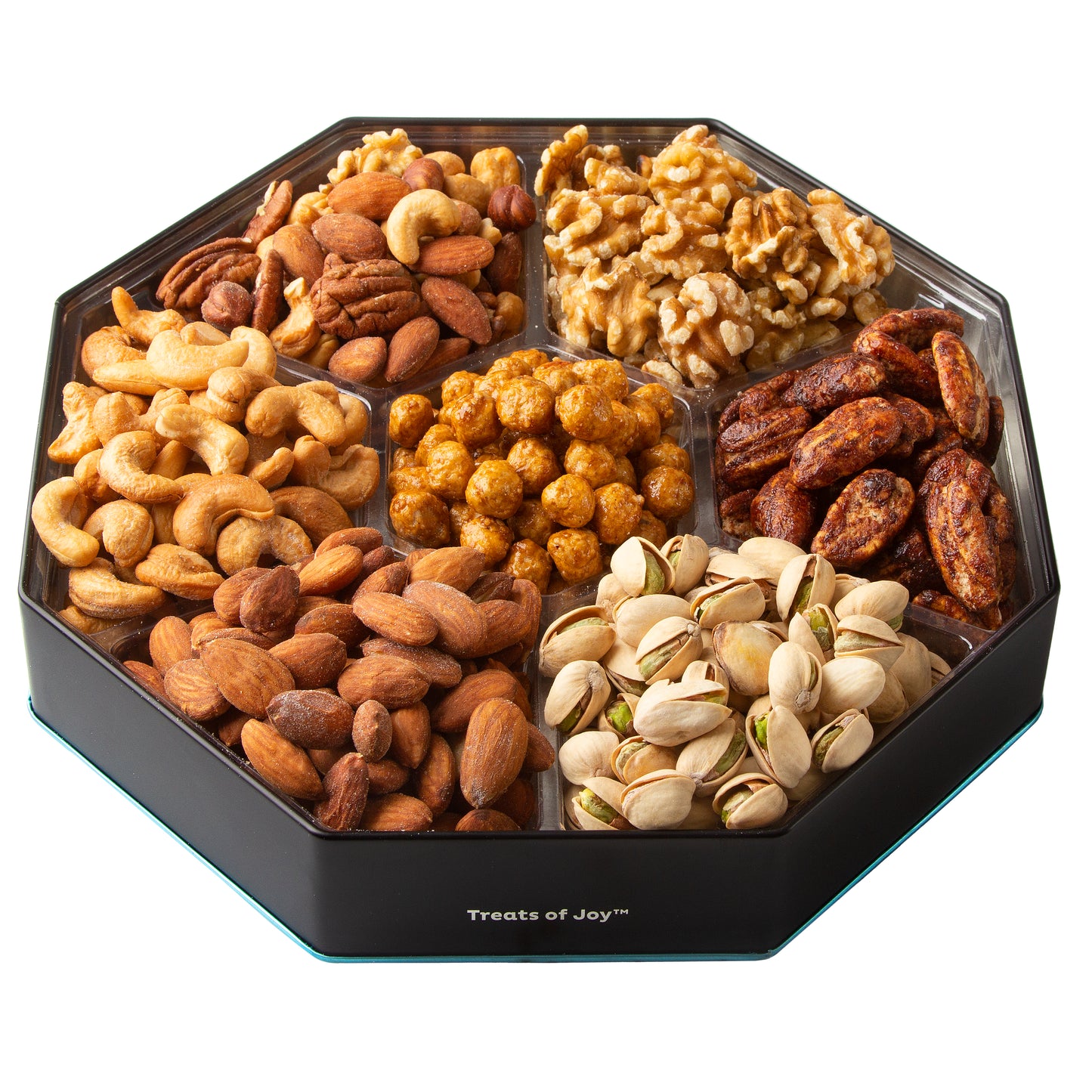 Oh! Nuts 7 Section Assorted Nuts Gift Tin