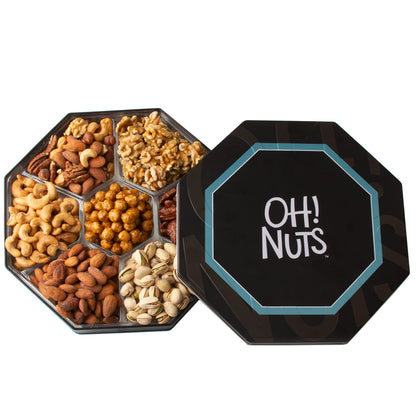 Oh! Nuts 7 Section Assorted Nuts Gift Tin