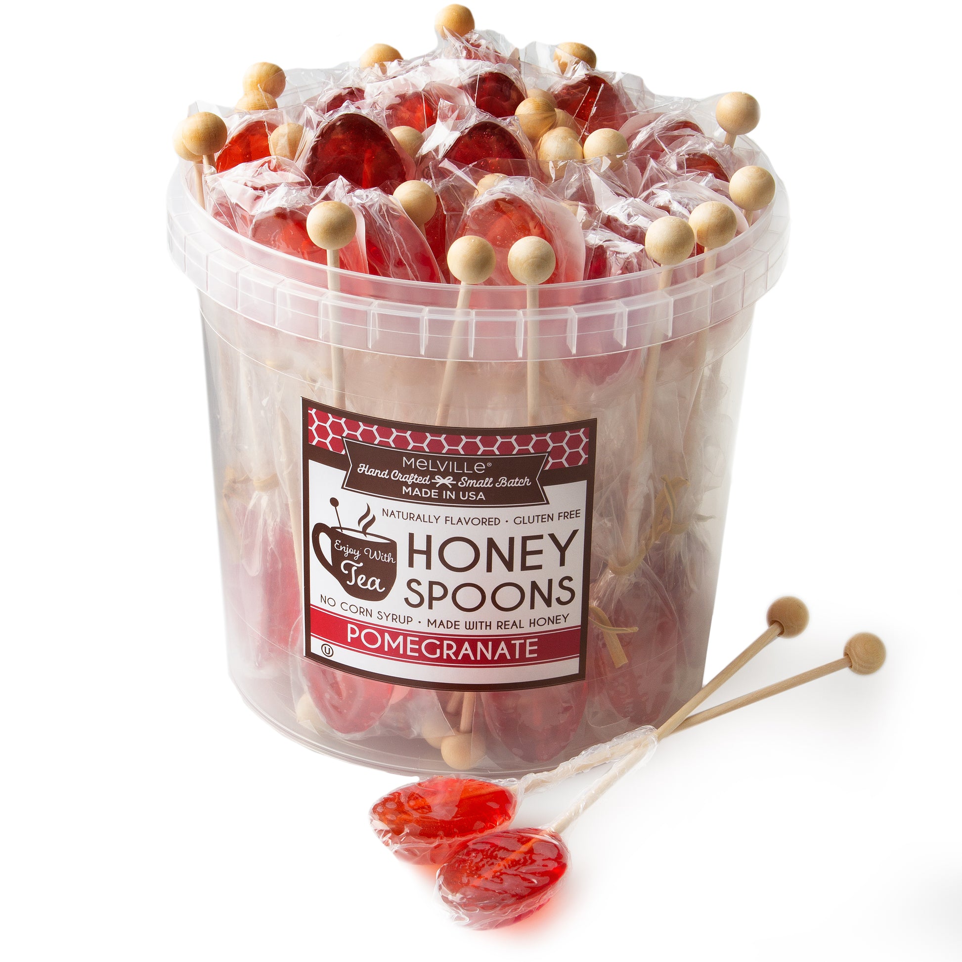 Hand Made Pomegranate Honey Spoon Lollipops