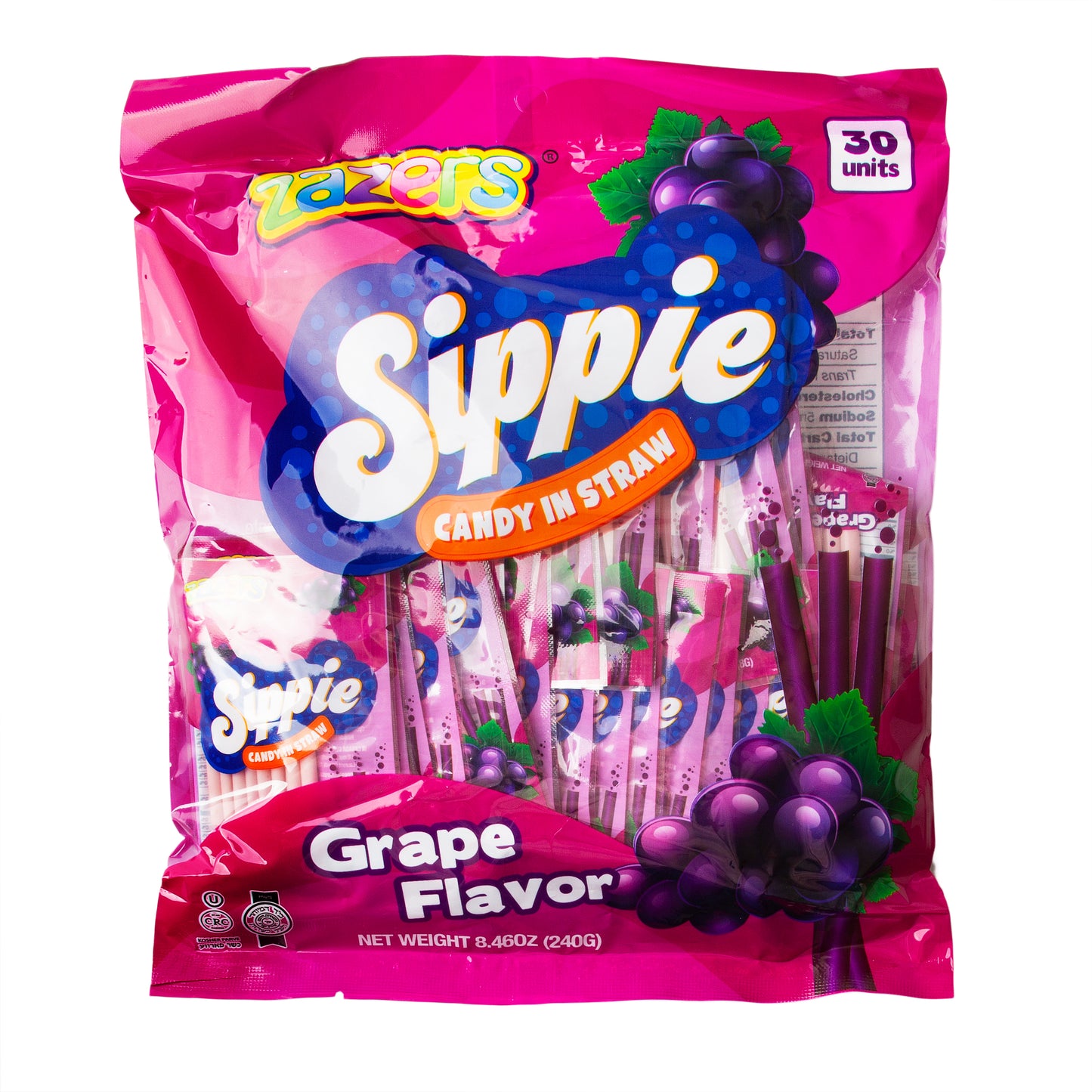 Sippie Candy in Straw - Grape - 30CT Bag