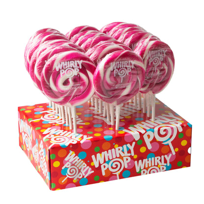 Fuchsia & White Swirl Whirly Pops - Raspberry
