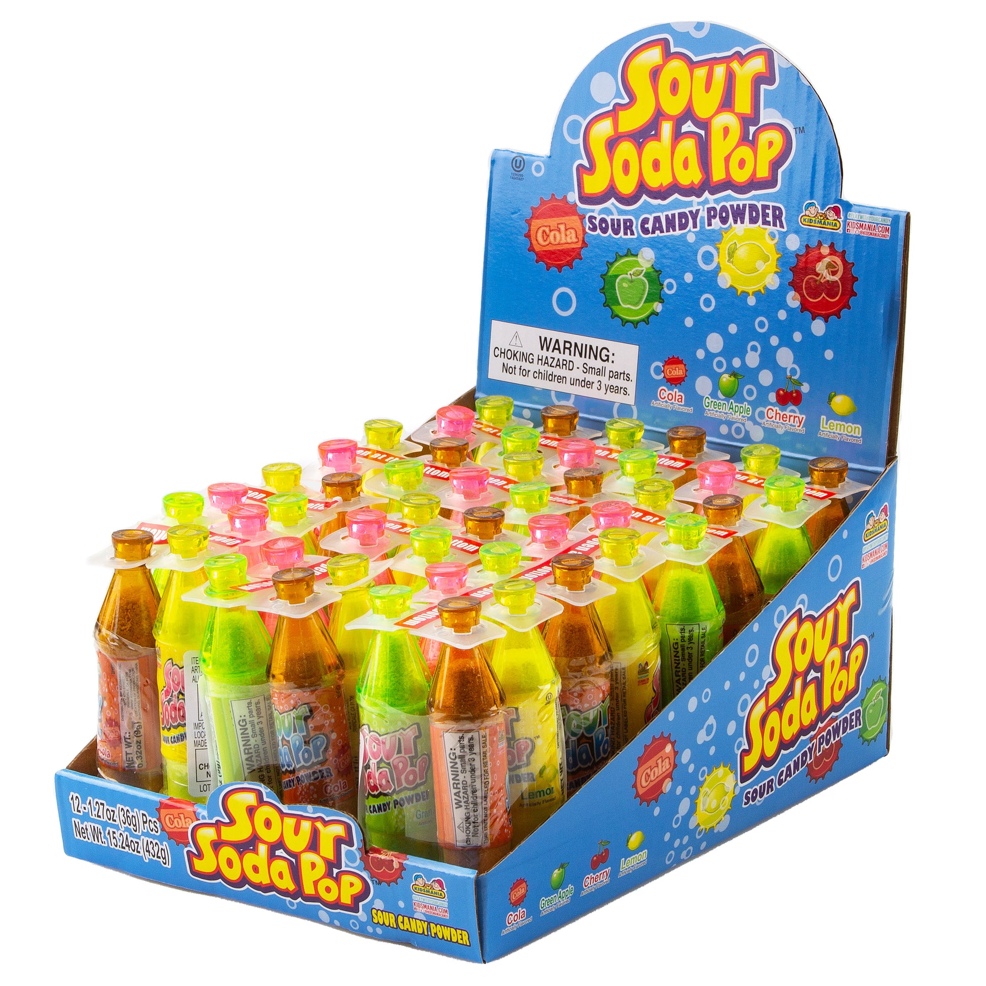 Sour Soda Pop Powder Candy - 12CT Box