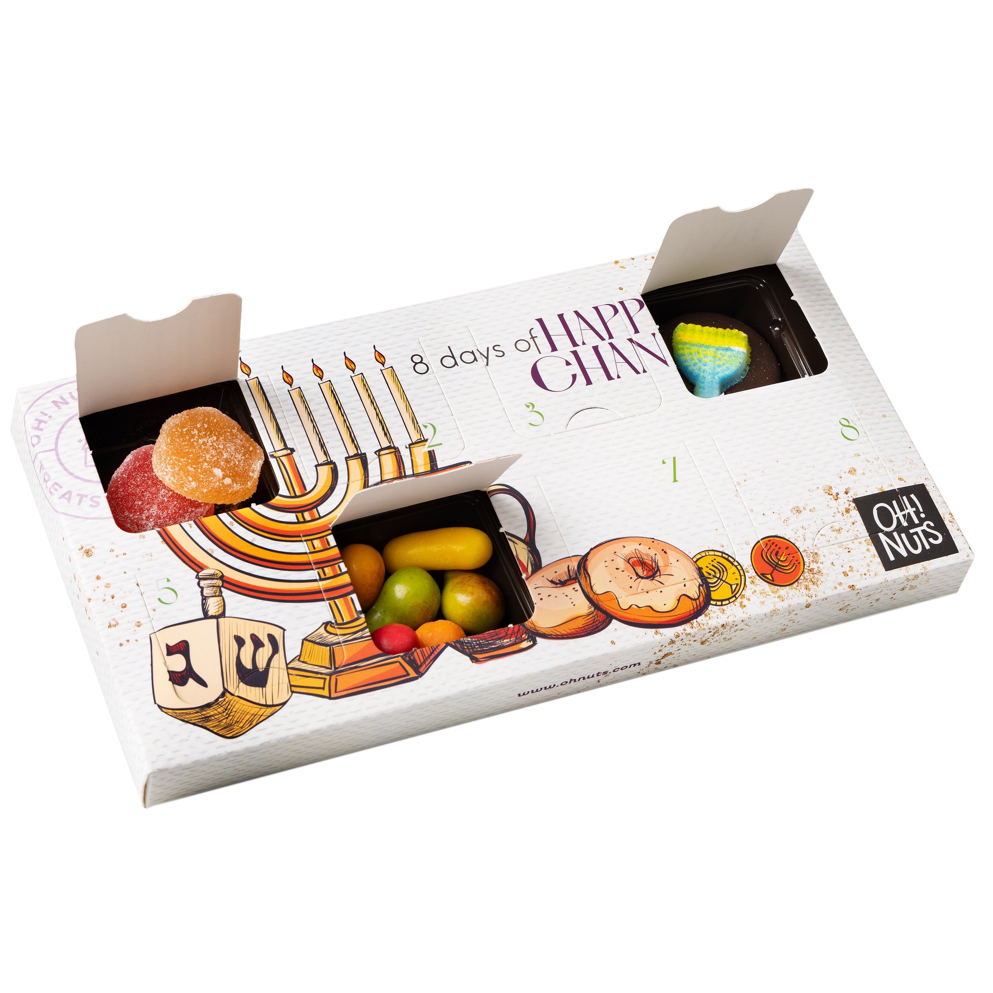 8 Days of Happy Chanukkah Treats - Countdown Box