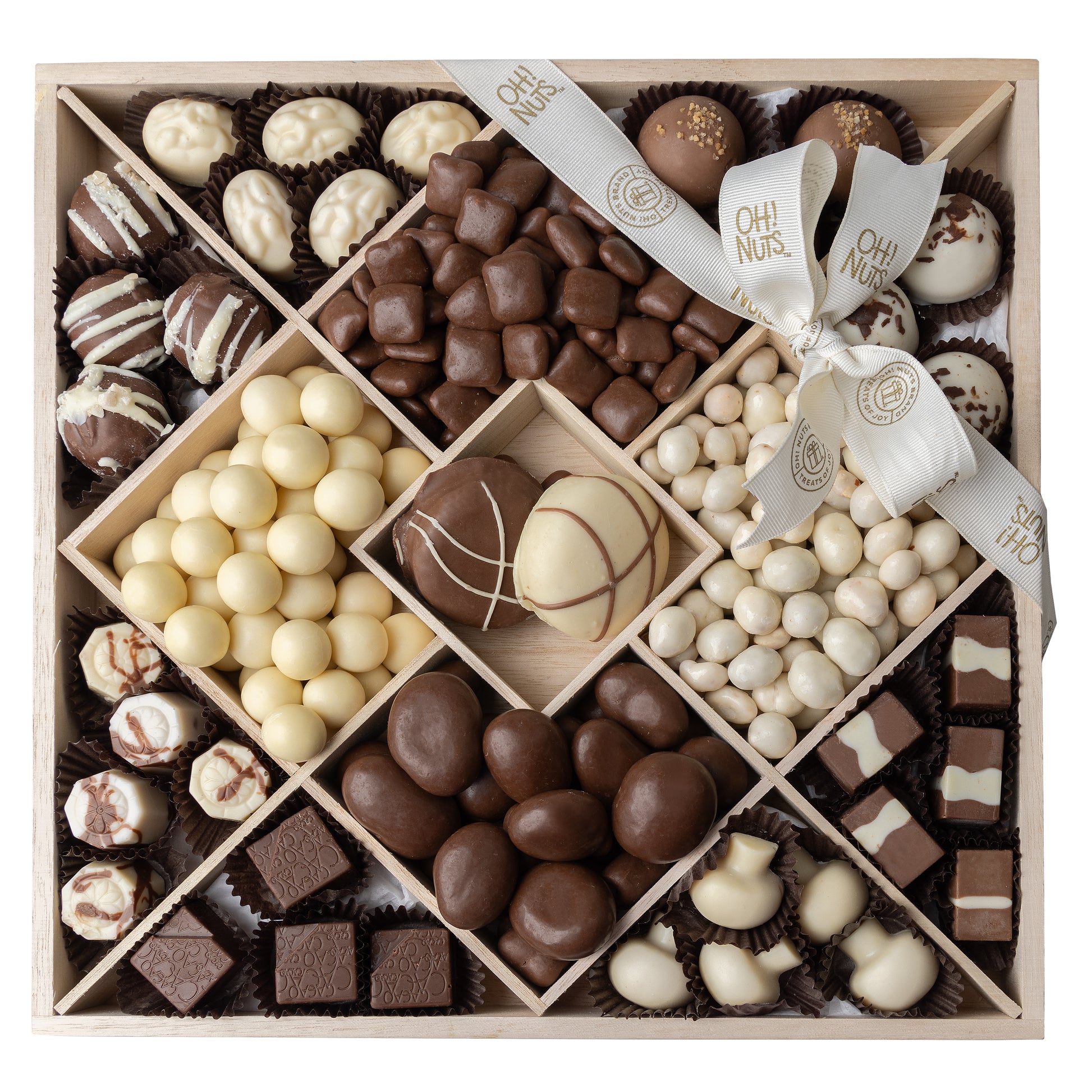 Shavuos Dairy Chocolate Wood 13 Section Tray