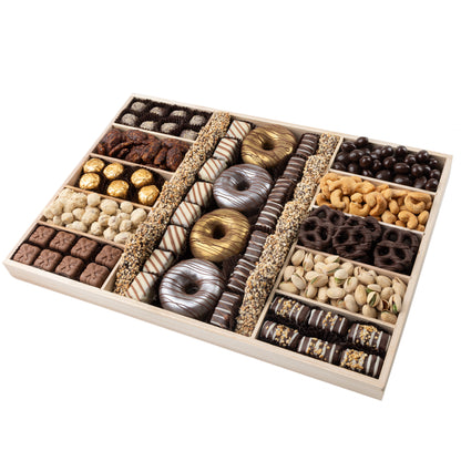 Hanukkah X-Large Chocolate & Nuts 11 Sectional Gift Basket