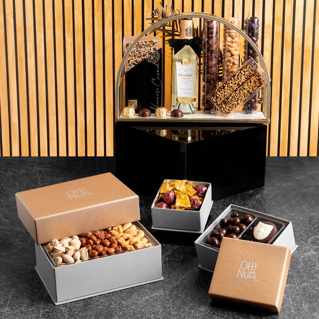 Purim Gold Tower Gift Box Mishloach Manos