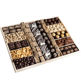 Purim Wood 11 Section Mishloach Manos Gift Basket XL