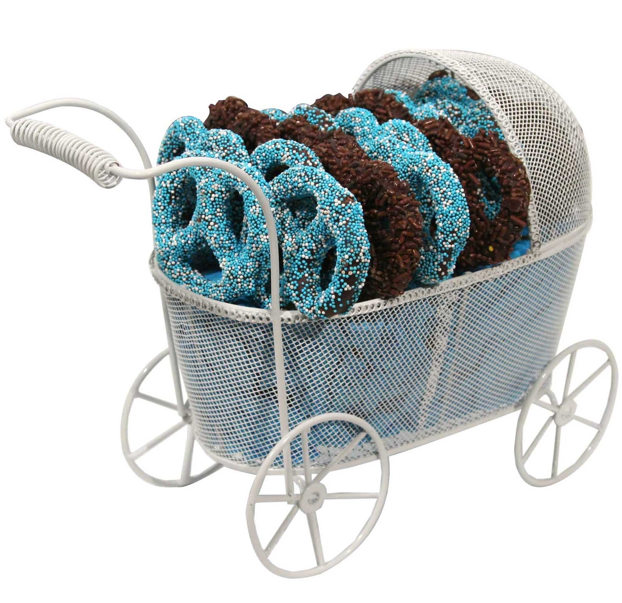 Chocolate Covered Pretzels Baby Boy Gift Basket