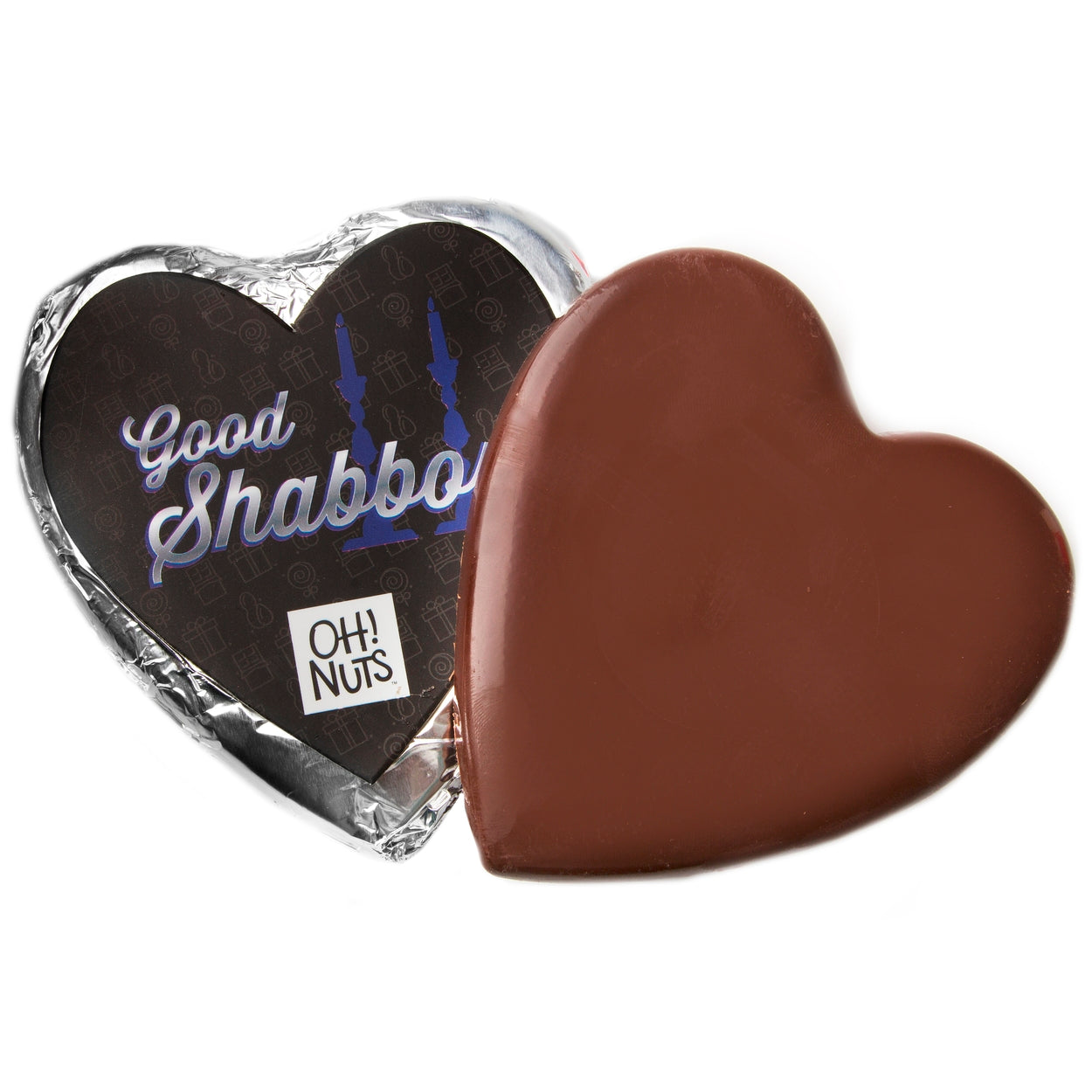 'Good Shabbos' Dark Belgian Chocolate Message Heart