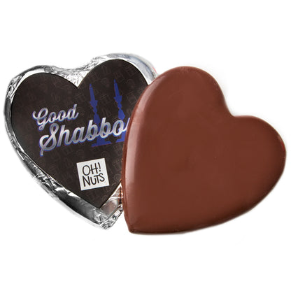 'Good Shabbos' Dark Belgian Chocolate Message Heart