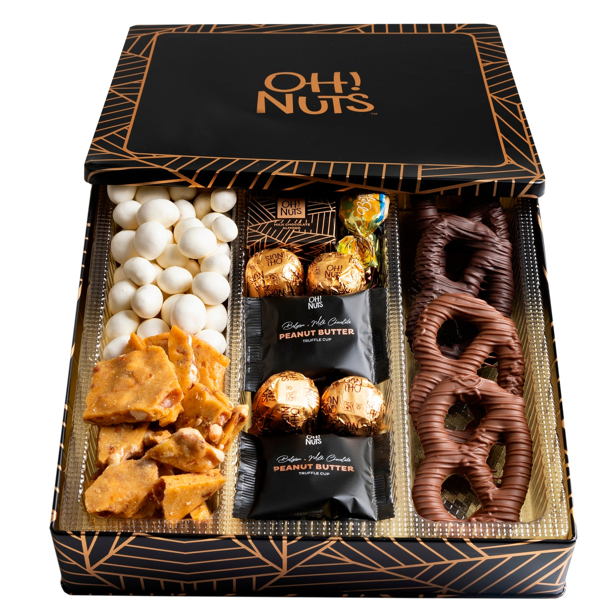 Oh! Nuts Gourmet Chocolate Square Gift Tin (Chalav Stam)