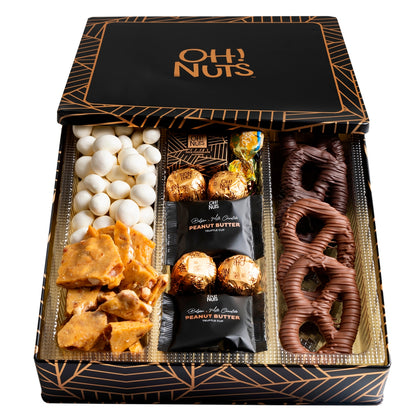 Oh! Nuts Gourmet Chocolate Square Gift Tin (Chalav Stam)