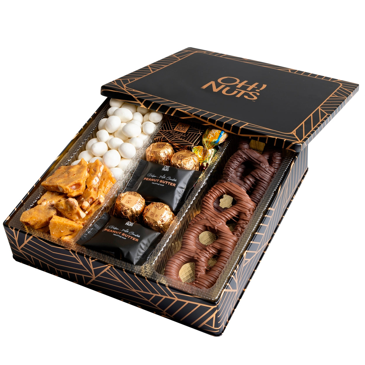 Oh! Nuts Gourmet Chocolate Square Gift Tin (Chalav Stam)