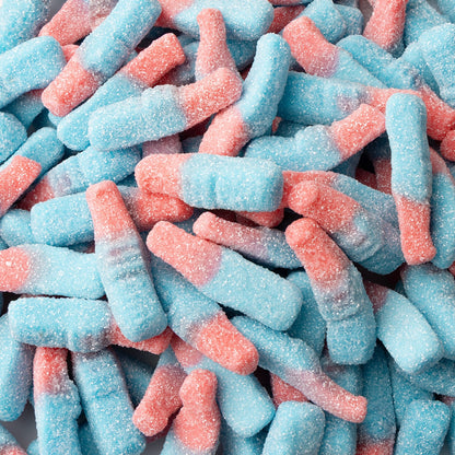 Pink & Blue Bubble Gum Flavor Bottles Gummies