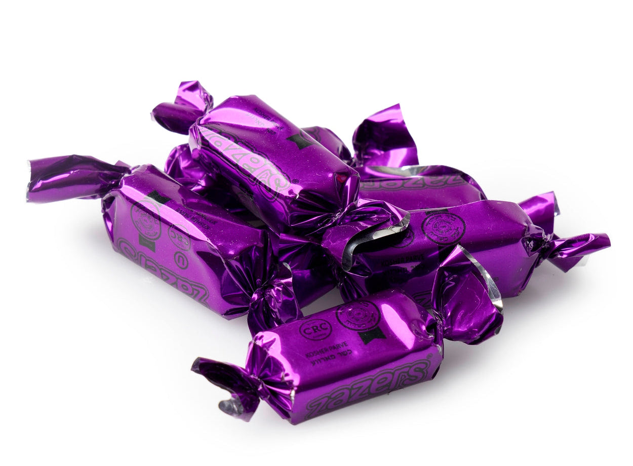 Purple Foiled Zaza Chews - Raspberry