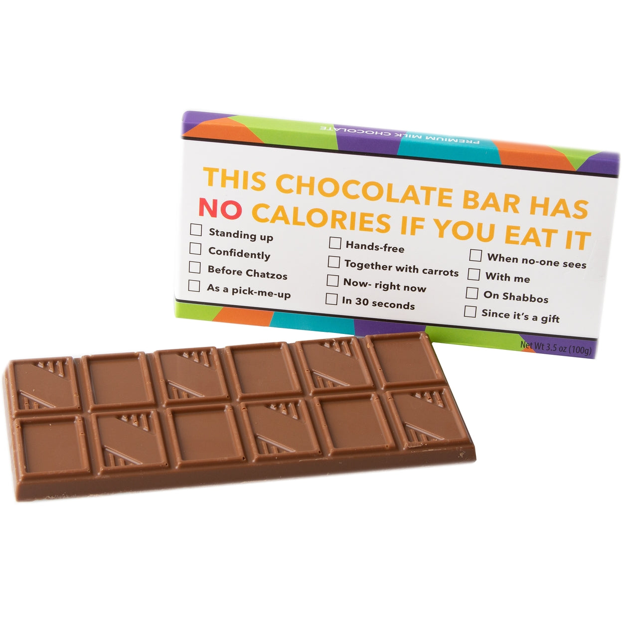 This Chocolate Bar Has No Calories If You Eat It ...' Humor Chocolate Bar Favor