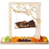 Tu Bishvat Wooden Swing Dried Fruit Gift Basket