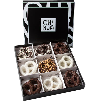 9 Section Elegant Pretzel Gift Box