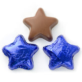 Foiled Chocolate Stars - Blue