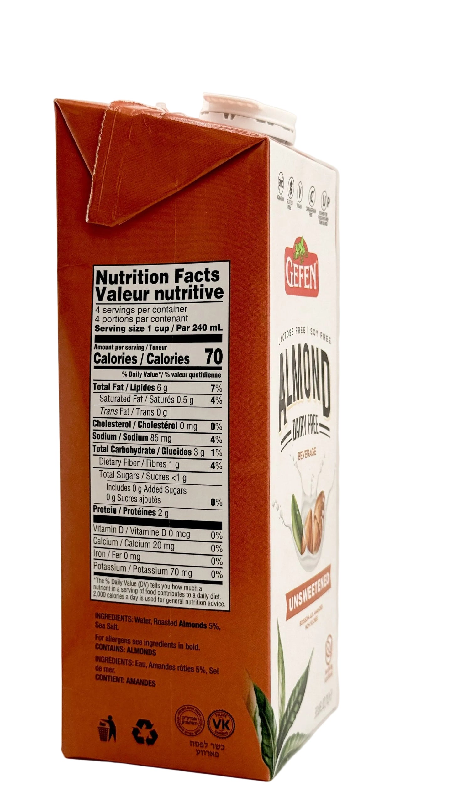 Passover Unsweetened Almond Milk