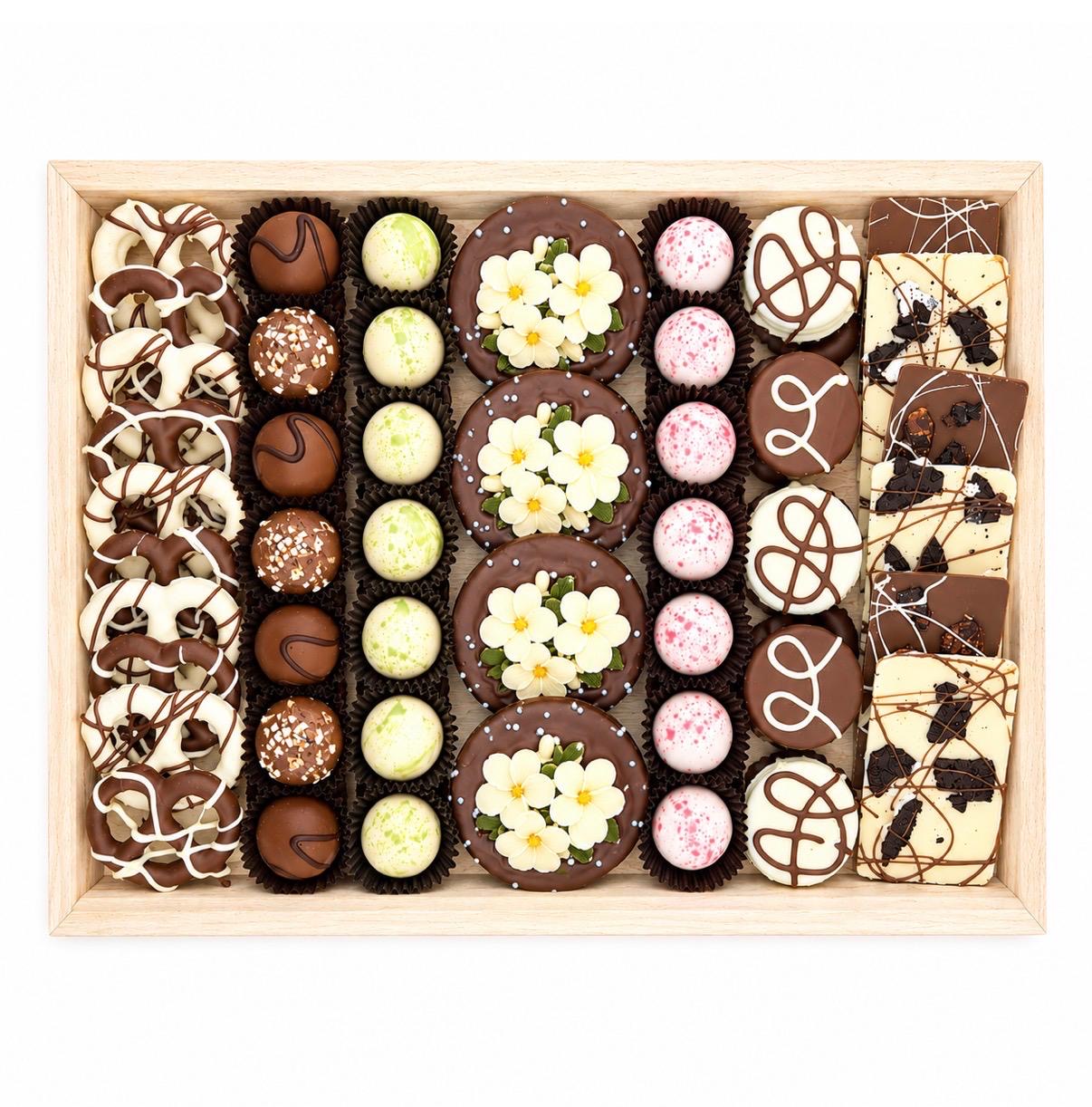 Shavuos Dairy Chocolate Wood Tray