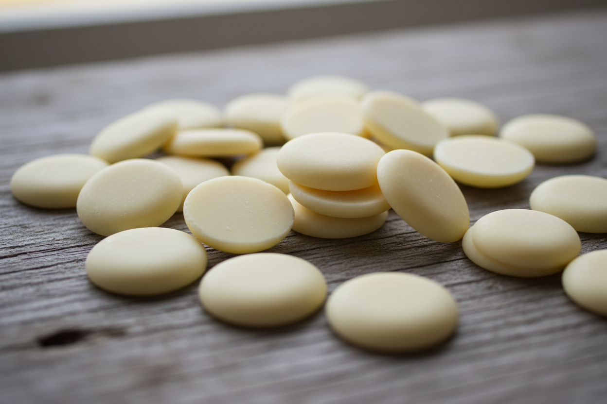 white chocolate button